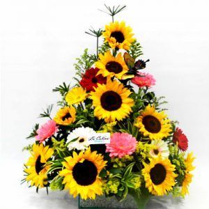 Arreglo floral exótico con Girasoles a domicilio Bogota