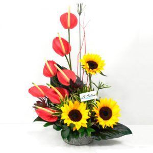 Arreglos de Girasoles y Anturios a domicilio Bogotá