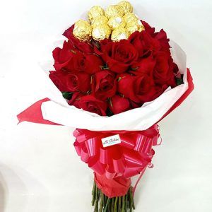 Bouquet de Rosas con Chocolates en Bogotá