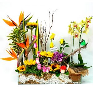 Arreglo Floral con Orquideas y Flores Exóticas en Bogota