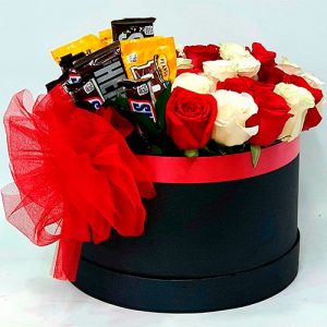 Caja de rosas y chocolates Bangui