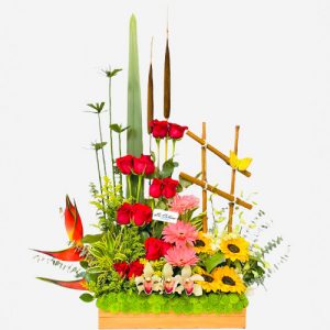 Arreglo Floral con Rosas y Gérberas Cabrera