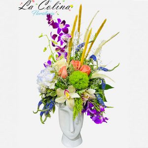Arreflo Floral con Orquídeas y Verónicas