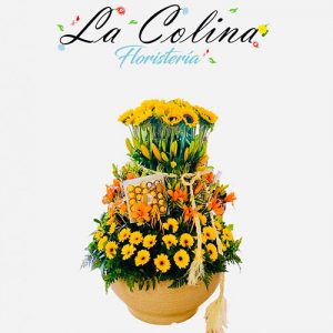 Arreglo Floral con Girasoles y Lirios Imperial