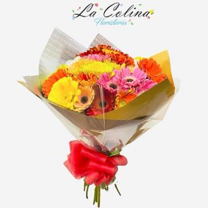 Bouquet de gerberas redondo