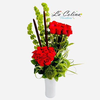 Jarrón de rosas Florecer