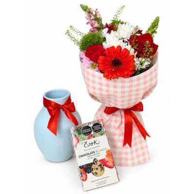 Bouquet con gérberas Rubí