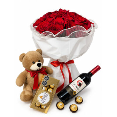 Combo amor y amistad bouquet de rosas